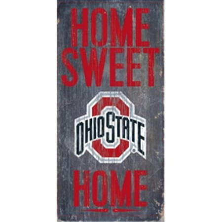 Ohio State Buckeyes Wood Sign - Home Sweet Home 6x12